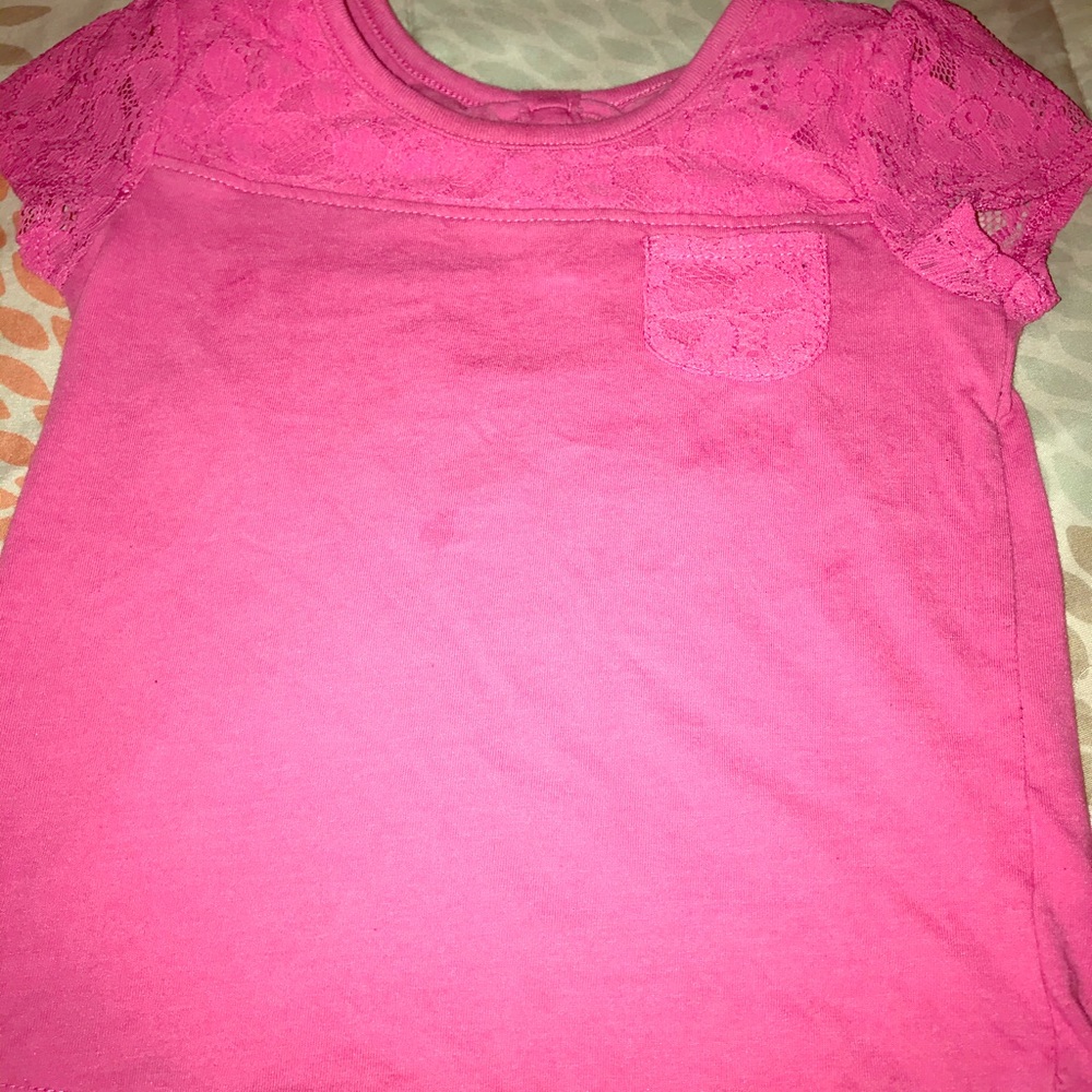 Pink Lace Toddler Girl shirt